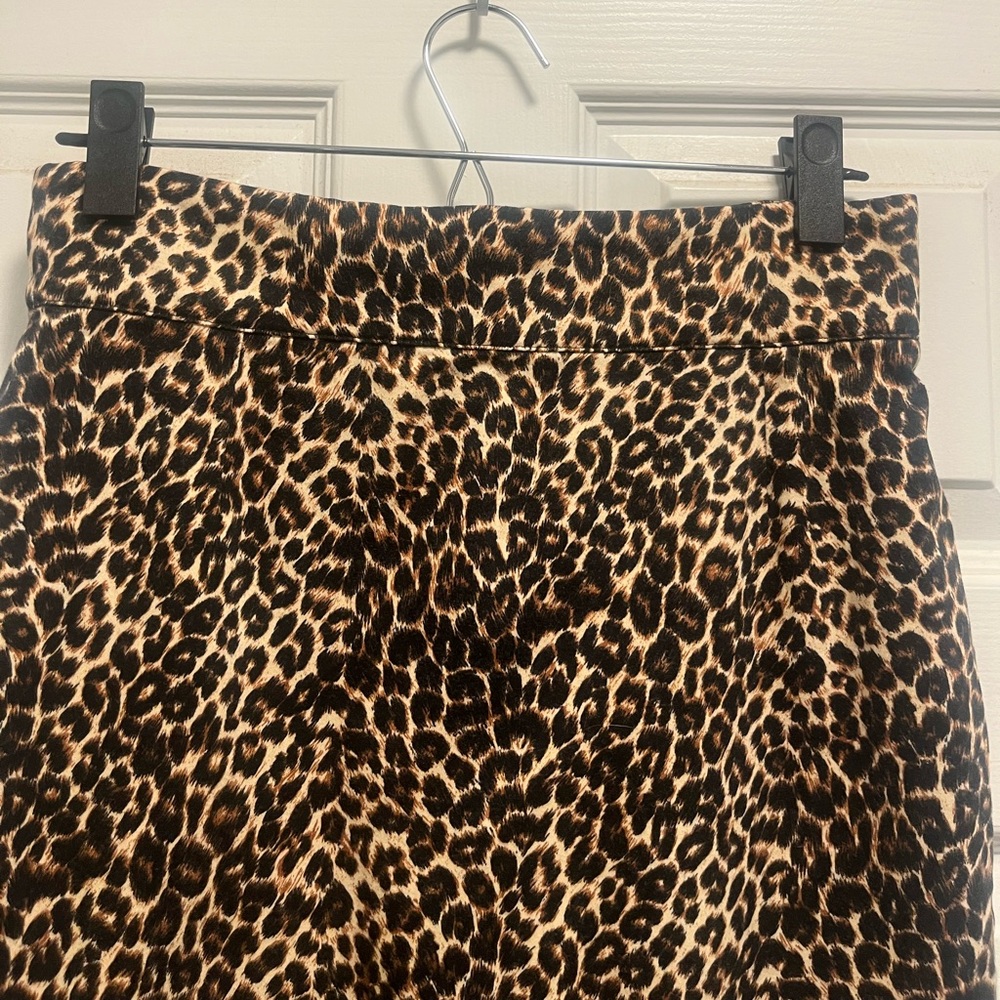 Pinup Couture Black and Leopard Print Midi Skirt - Picture 4 of 11